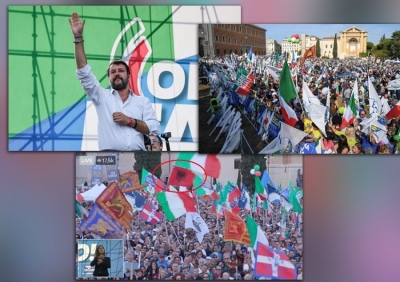 Salvini &#039;pushton&#039; Romën, 300 mijë qytetarë në shesh. S&#039;mungon as flamuri shqiptar