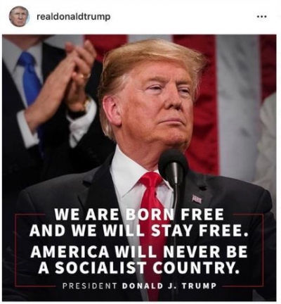Trump poston mesazhin kundër socializmit