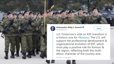 Kosova voton ushtrinë, SHBA: Historike