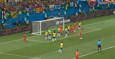 ﻿Brazili merr goditjen e parë, Belgjika kalon në avantazh