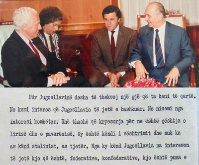 1990/“Jugosllavia të jetë e bashkuar, të mos ndahet”