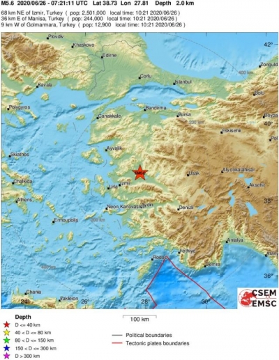Turqi, tërmeti me magnitudë 5.6 godet zonën e Manisas