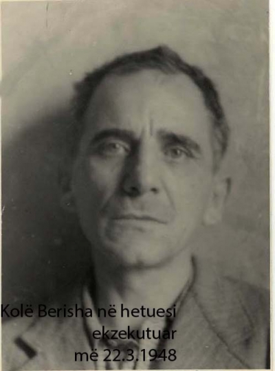 Gazetari Kolë Berisha në hetuesi në vitin 1947