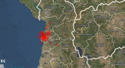 Mbi 100 lëkundje/ Harta konfirmon tmerrin që po kalon Shqipëria