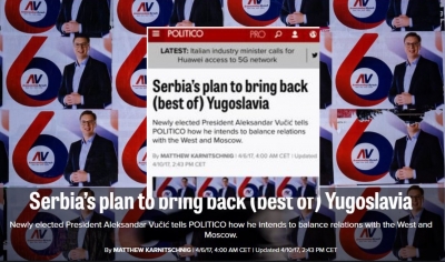 Vuçiç: Iniciativa jonë eshte Jugosllavia, plus Shqiperinë!