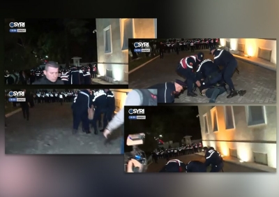 Policia agresive e Çuçit shoqëron me forcë protestuesin paqësor, rrëzohet efektivi