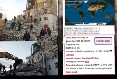 Tërmeti i orës 3:54/ Faqja prestigjioze: Energjia e çliruar baras me 3 bomba atomike ose 60 mijë ton eksploziv TNT