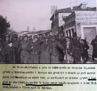 Brigada e 23 në Shkodër dhe faksimile e historikut të Brigadës së 7