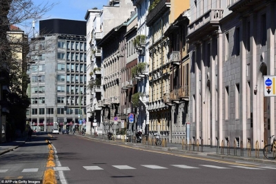 Rrugë e sheshe të boshatisura, Italia &#039;e vdekur&#039; nga Koronavirusi, çereku i vendit në karantinë