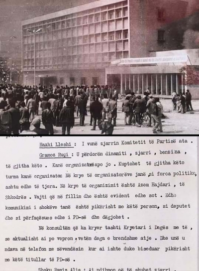 1991/Djegia e Komitetit të PPSH-së në Shkodër