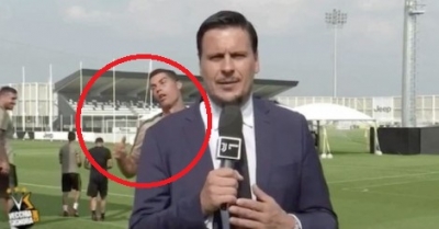 Ronaldo edhe humorist në Itali, shikoni ç&#039;i bën gazetarit live