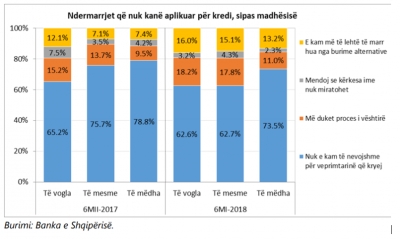 Rënia e kredisë, 73.5% e bizneseve të mëdha pohojnë se nuk iu duhet