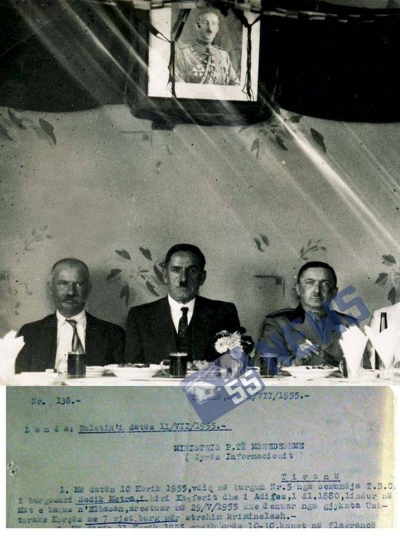 Paria drejtuese e Elbasanit në vitin 1938: Kryetari i Bashkisë Ahmet Dakli, prefekti Sadik Metra, qarkkomandanti i xhandarmërisë Gjush Deda. Pas lufte të tre patën fat të keq. I pari u vetëvra, i dyti vdiq në burg dhe i treti u dënua me vdekje. Në faksimilen tjetër paraqitet vdekja në burg e Sadik Metrës në vitin 1955