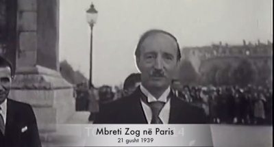 Publikohet video e rrallë e Mbretit Zogu I në Paris