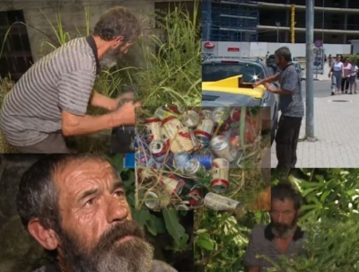 Mjerim në Tiranë/ I moshuari fsheh kanaçet që mbledh nga policia bashkiake për të mbijetuar