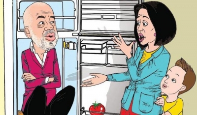 'Edhe po të hapësh frigoriferin, shikon Edi Ramën’/ Kapexhiu godet sërish me karikaturën e rradhës