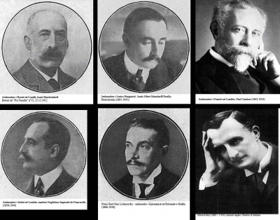 Gjashtë përfaqësuesit e fuqive që njohën shtetin shqiptar