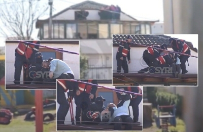 PAMJE TE RENDA/ 11 policë dhunojnë të riun që ishte prangosur në çatinë e shtëpisë për të mos e shembur