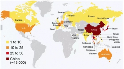 Harta e re, këto janë vendet e prekura me koronavirus në të gjithë botën