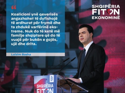 “Do zhdukim varfërinë ekstreme”, Basha i vendosur: 110 mijë vende të reja pune për shqiptarët, në mandatin e parë do të…