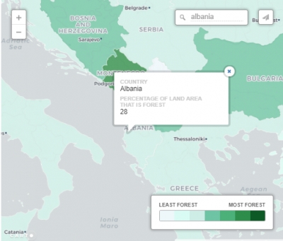 Shqipëria, vendi më pak i pyllëzuar i rajonit