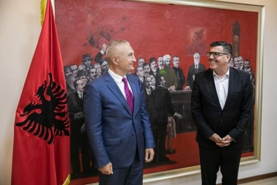 “Qytetar Nderi” i Gjilanit, Presidenti Meta pret kreun e Komunës Lutfi Haziri