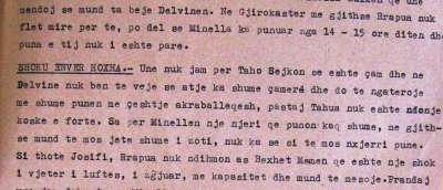 1954/Enver Hoxha: Taho Sejko është çam, nuk duhet emëruar