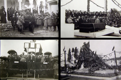 Foto të ceremonice të zhvilluar më 28 nëntor 1932 në Kaninë dhe Vlorë
