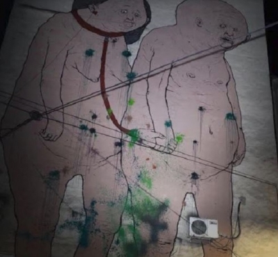 Të rinjtë fshijnë grafiken murale që ngjalli debate në Tiranë