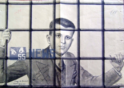 Vizatimi i të burgosurit në burgun nr.5 të Tiranës n; vitin 1945