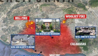 Digjen disa prej shtëpive të yjeve të famshme si pasojë e zjarrit në Kaliforni