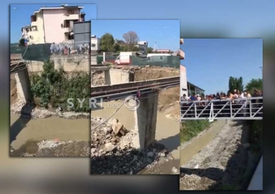 VIDEO/ Qytetarët e Fushë-Krujës në mëshirë të fatit, shihni urën që mund të marrë dhjetëra jetë