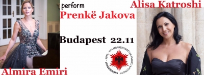 Festat e Nëntorit dhe Viti i Skënderbeut, Alisa Katroshi dhe Almira Emiri më 22 nëntor në skenën e Budapestit