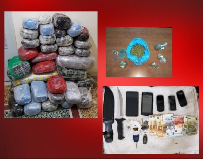 FOTO/ Kapen 116 kg drogë shqiptare në Greqi