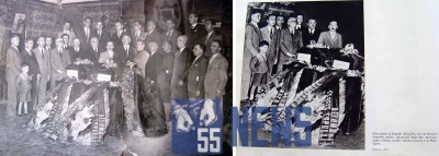 Fotografia në sallën e Bashkisë së Shkodrës në vitin 1936, E.Hoxha heq gjysmën e pjesëmarrësve