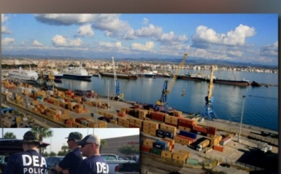 FOTO/Operacioni ndërkombëtar, ja momenti kur oficeri i sigurisë nxjerr kokainën me çantë nga Porti i Durrësit