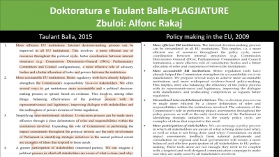 Dokumenti/Zbulohet plagjitura e Taulant Ballës