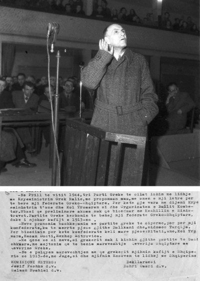 Pjesë nga hetuesia e Bahri Omarit në dhjetor 1944 si dhe ai në gjyqin special, mars 1944
