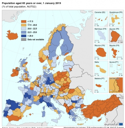 Rreziku nga Covid 19/ Eurostat: Italia, Spanja dhe Gjermania me popullsinë më të plakur në Europë, Shqipëria më shumë të rinj