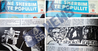 Revista &quot;Në shërbim të popullit&quot;, me ilustrimet e studentit Edvin Rama