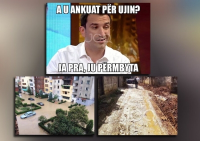'A deshët ujë'/ Tirana përmbytet, rrjeti shpërthen në meme