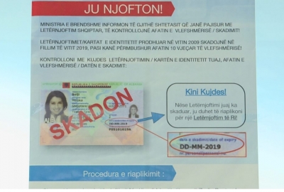 Aplikoni për karta identiteti, u skadojnë 1,4 milionë shqiptarëve