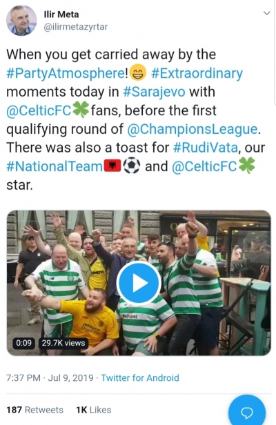 "Na solli fat", tifozët e Celtic FC mësyjnë Twitter-in e Metës me “like &amp; share”