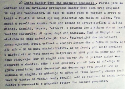 Faksimile e procesverbalit shqiptar të takimit të vitit 1967 në Pekin