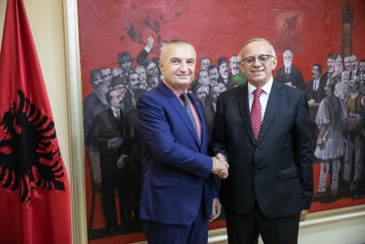 Presidenti Meta priti në një takim lamtumire ambasadorin e Malit të Zi, Dusan Mrdoviç