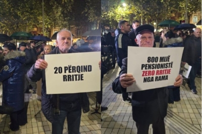 Protesta e opozitës/ Pensionistët: 800 mijë pensionistë me zero rritje pensioni nga Rama