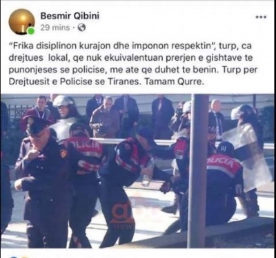 Thirrja kriminale e policit Qibini/ Tu presim gishtat protestuesve, të hakmerremi