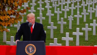 Presidenti Trump nderon ushtarët amerikanë në Luftën e Parë Botërore