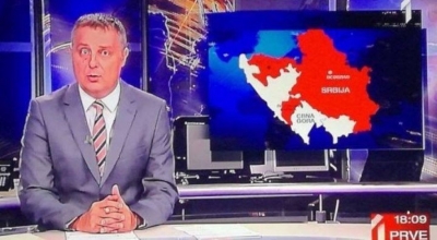 Pazari i Thaçit, televizioni serb prezanton hartën e re të Serbisë