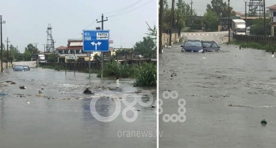 Reshjet e shiut përmbytin Fierin, dhjetëra hektarë nën ujë